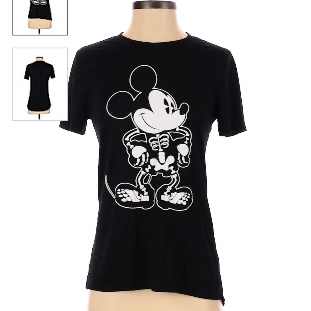 Disney Mickey Mouse Tee Shirt Large Glow in Dark